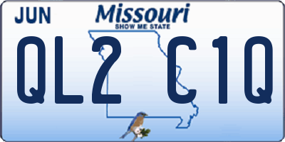 MO license plate QL2C1Q