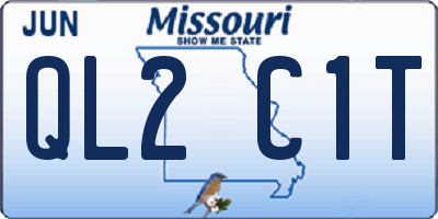 MO license plate QL2C1T