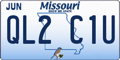 MO license plate QL2C1U