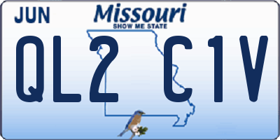 MO license plate QL2C1V
