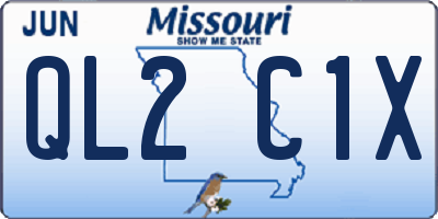 MO license plate QL2C1X