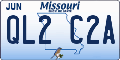 MO license plate QL2C2A
