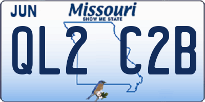 MO license plate QL2C2B