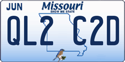 MO license plate QL2C2D