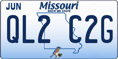 MO license plate QL2C2G