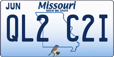 MO license plate QL2C2I