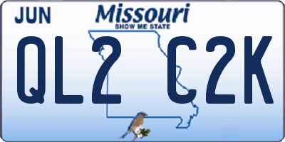 MO license plate QL2C2K