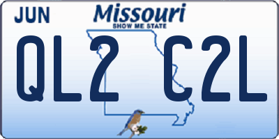 MO license plate QL2C2L
