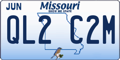 MO license plate QL2C2M
