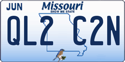 MO license plate QL2C2N