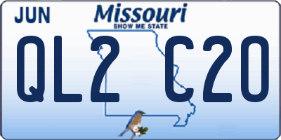 MO license plate QL2C2O