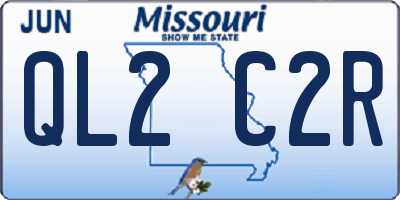 MO license plate QL2C2R