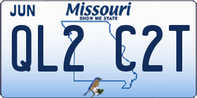 MO license plate QL2C2T