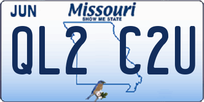 MO license plate QL2C2U