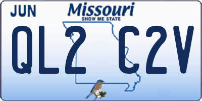 MO license plate QL2C2V