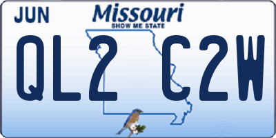 MO license plate QL2C2W