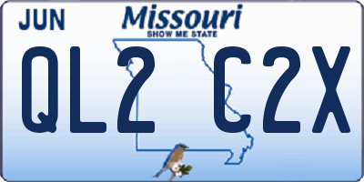 MO license plate QL2C2X