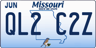 MO license plate QL2C2Z