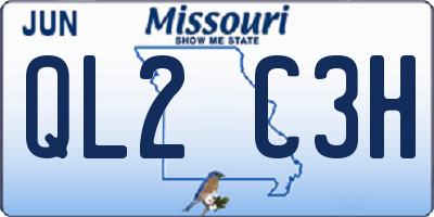 MO license plate QL2C3H