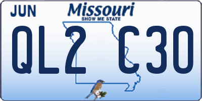 MO license plate QL2C3O