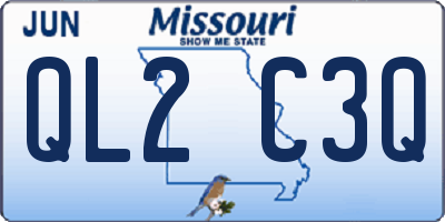 MO license plate QL2C3Q