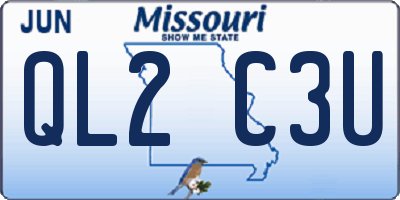 MO license plate QL2C3U