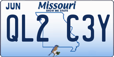 MO license plate QL2C3Y