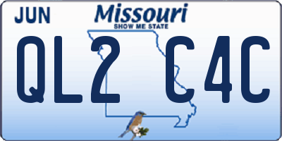 MO license plate QL2C4C