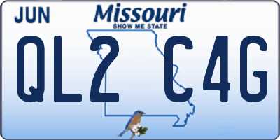 MO license plate QL2C4G