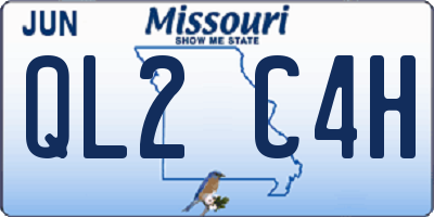 MO license plate QL2C4H