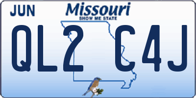MO license plate QL2C4J
