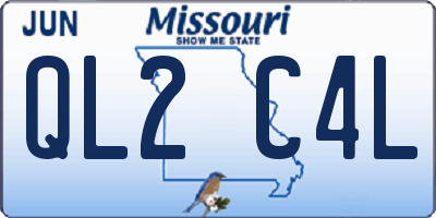 MO license plate QL2C4L