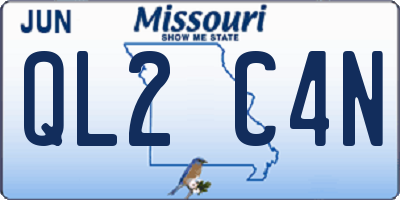 MO license plate QL2C4N