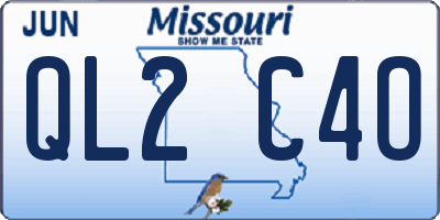 MO license plate QL2C4O