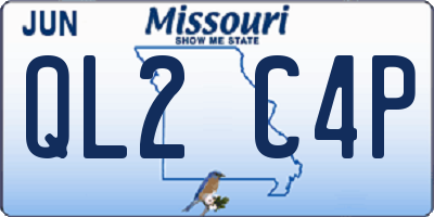 MO license plate QL2C4P