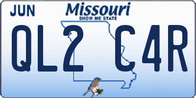 MO license plate QL2C4R