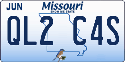 MO license plate QL2C4S