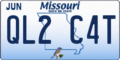 MO license plate QL2C4T