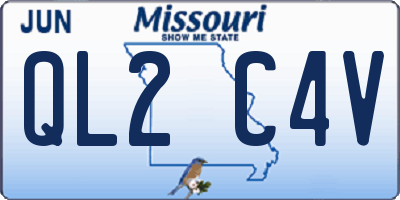 MO license plate QL2C4V