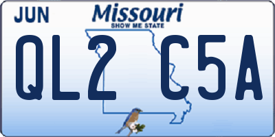 MO license plate QL2C5A