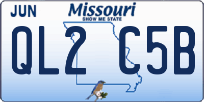 MO license plate QL2C5B