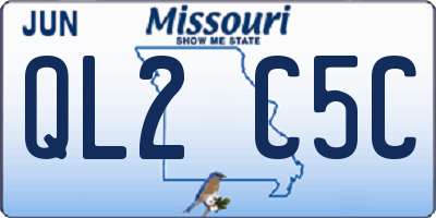 MO license plate QL2C5C