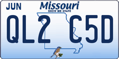 MO license plate QL2C5D