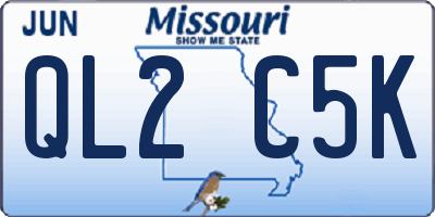 MO license plate QL2C5K
