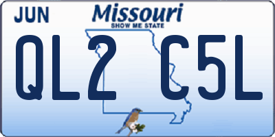 MO license plate QL2C5L