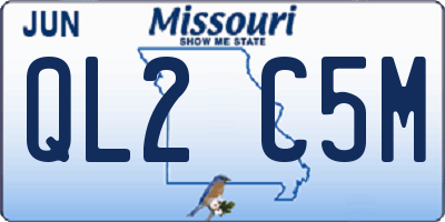 MO license plate QL2C5M