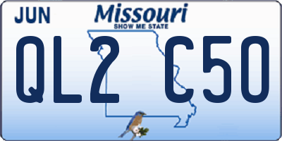 MO license plate QL2C5O