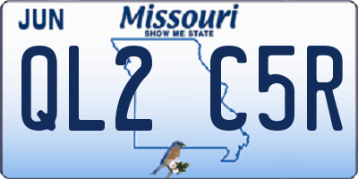 MO license plate QL2C5R