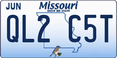 MO license plate QL2C5T