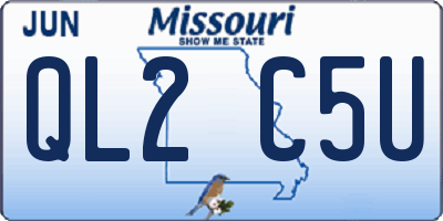 MO license plate QL2C5U